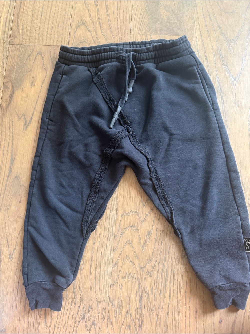 Nununu Kids Black Jogger Sweatpants with Drawstring